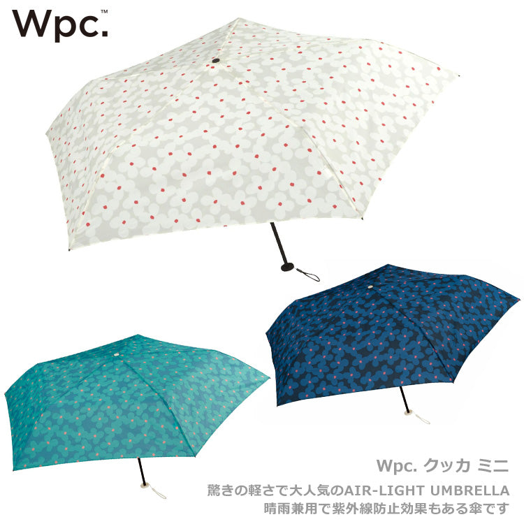 定形外送料無料 Wpc. クッカ ミニ 折りたたみ傘 雨傘 al02-013 日傘 傘 晴雨兼用 UVカット 紫外線 軽量 55cm 大きめ 花柄 フラワー