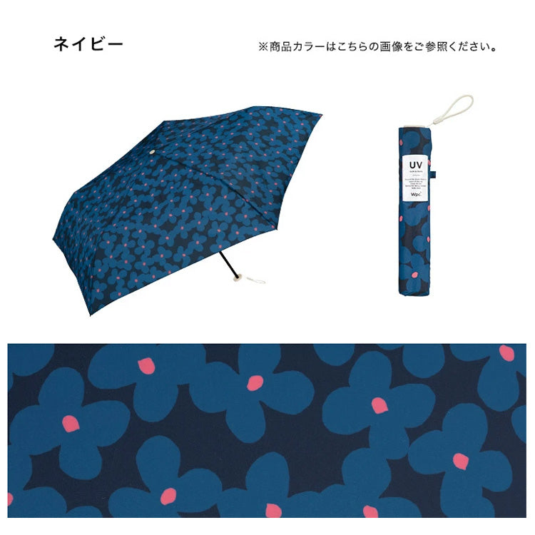 定形外送料無料 Wpc. クッカ ミニ 折りたたみ傘 雨傘 al02-013 日傘 傘 晴雨兼用 UVカット 紫外線 軽量 55cm 大きめ 花柄 フラワー