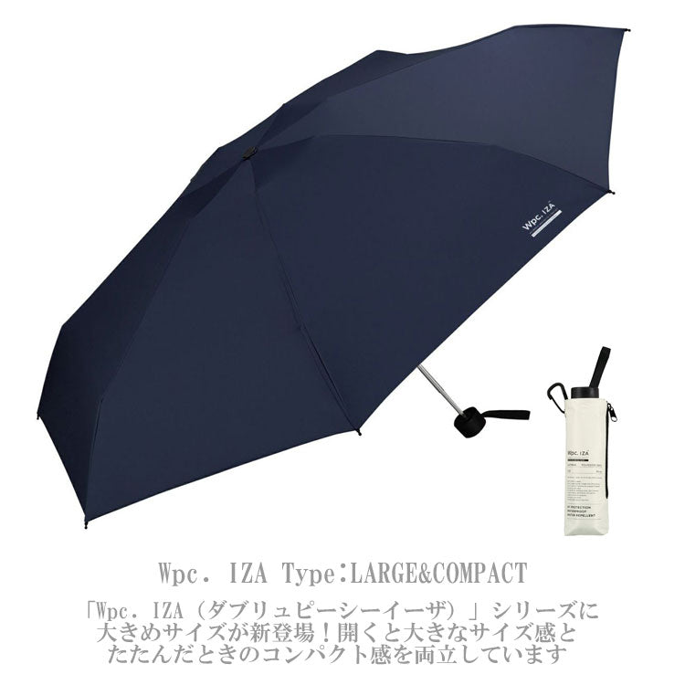 送料無料 Wpc. IZA Type:LARGE&COMPACT 日傘 折りたたみ傘 za010-102 雨傘 男女兼用