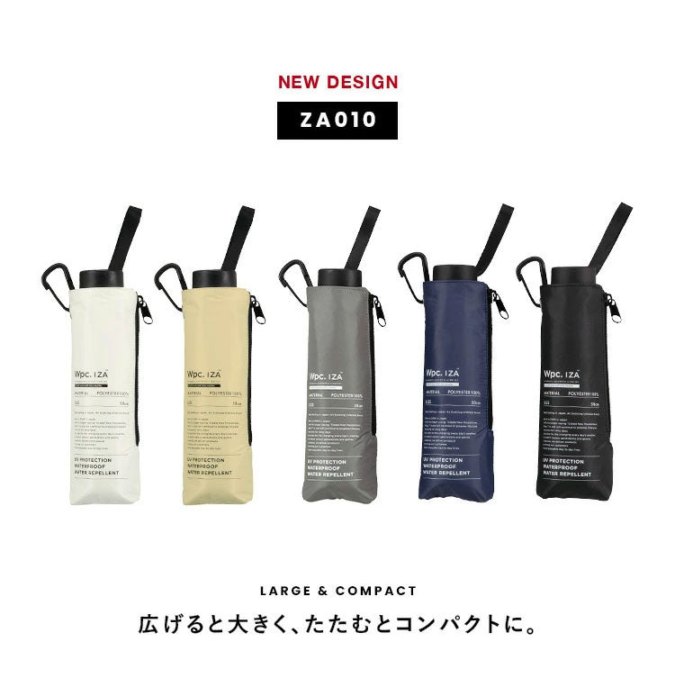 送料無料 Wpc. IZA Type:LARGE&COMPACT 日傘 折りたたみ傘 za010-102 雨傘 男女兼用