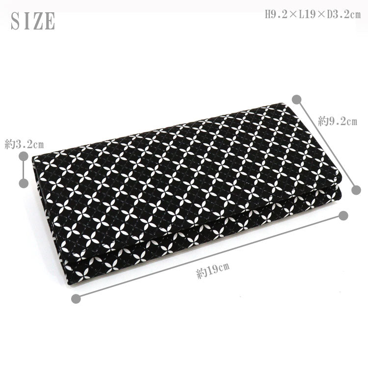 送料無料 印伝 そよか Q 財布 8806 長財布 札入 かぶせ 女性用 男性用 レディース 鹿革 本革 レザー 和柄 ブランド