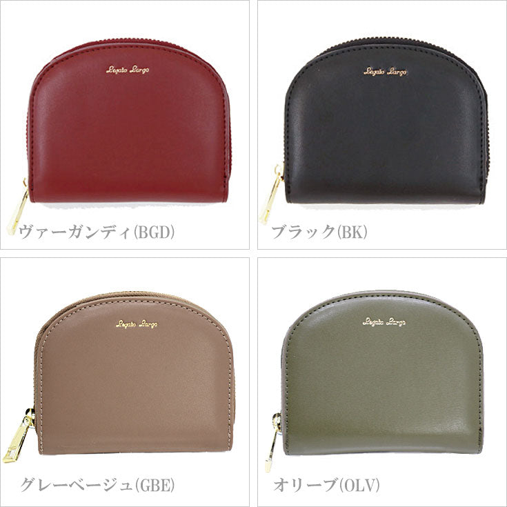 定形外送料無料 Legato Largo ハーフムーン型 二つ折リ財布 LJ-G1061 財布 レディース 女性 ファッション かわいい 小銭入れ