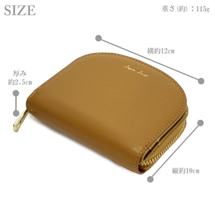 定形外送料無料 Legato Largo ハーフムーン型 二つ折リ財布 LJ-G1061 財布 レディース 女性 ファッション かわいい 小銭入れ