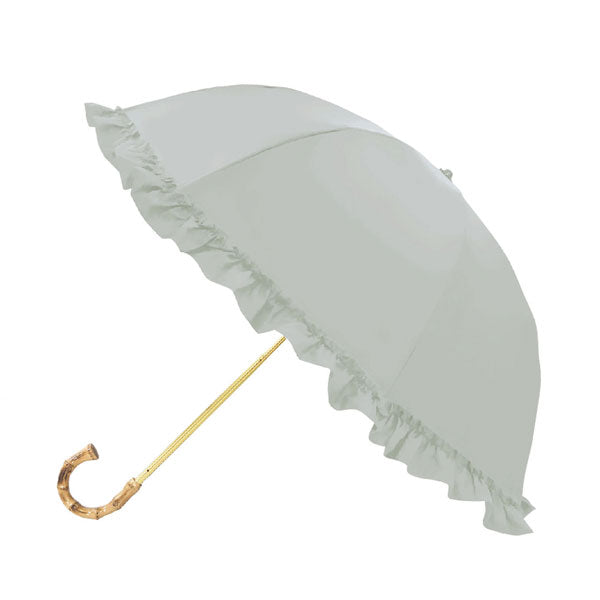 完全遮光 フリル 晴雨兼用 2段折傘 787514 ピンクトリック 傘 折り畳み傘 日傘 軽量 2way UVカット 軽量 遮光率100% 深張り 可愛い シンプル