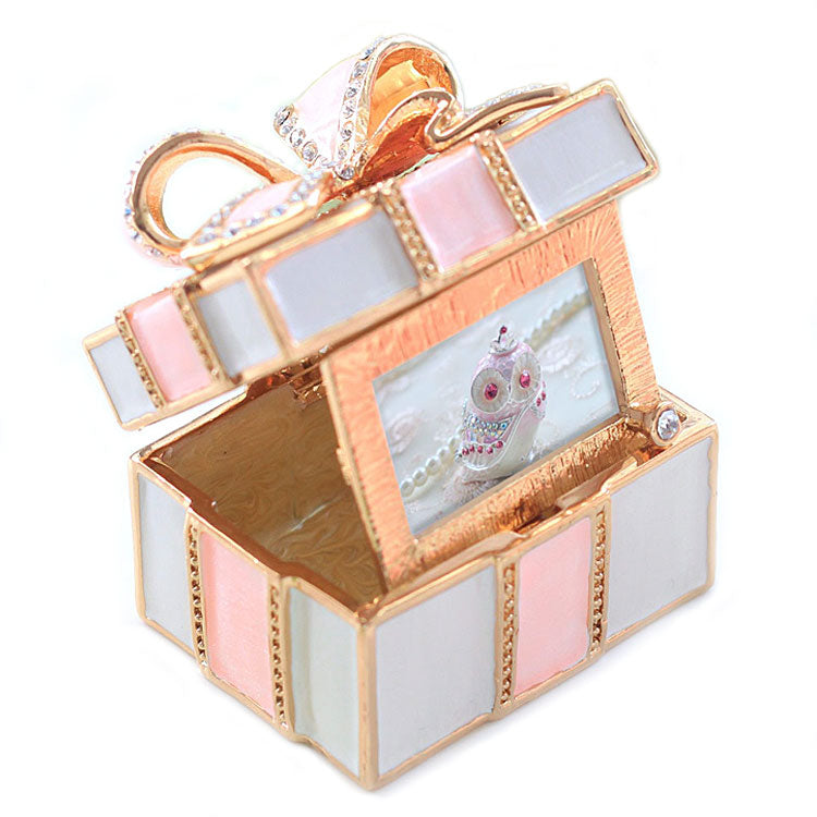 ピィアース メモリアル プレゼントボックス ジュエリーボックス フォトフレーム付 EX572 送料無料 フォトフレーム プレゼント ラッピングボックス アクセサリーピンク