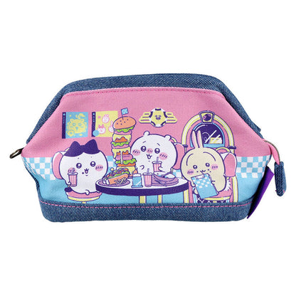 デニムペンケース ワイヤー入り ちいかわ DINER ランチ ディナー 定形外 送料無料 S1430262 S1430270 筆箱 ポーチ コスメポーチ ペンポーチ ハチワレ うさぎ くりまんじゅう ラッコ モモンガ シーサー 古本屋 ハンバーガー ホットドッグDINERランチ