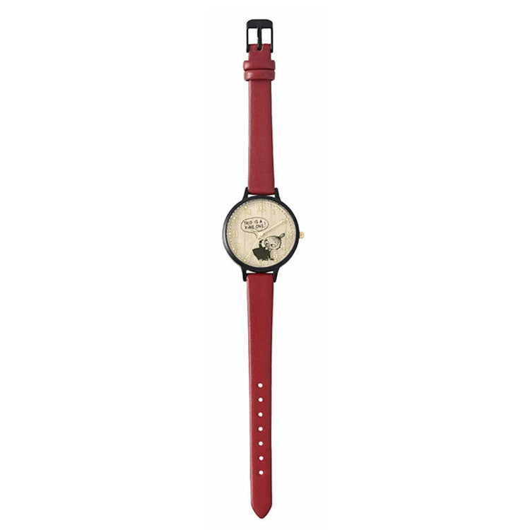 腕時計 ムーミン ウッドウォッチ MOM024 定形外 送料無料 MOOMIN リトルミイ スナフキン  ムーミン谷 時計 かわいい おしゃれ 通学 通勤 学校 職場ベージュ
