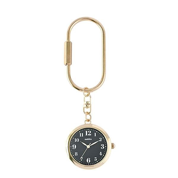 懐中時計 時計 カラビナウォッチ クルカラ ST309 定形外 送料無料 腕時計 ナースウォッチ キーチェーン キーホルダー  ウォッチ キーウォッチ 通勤 通学 ホワイト