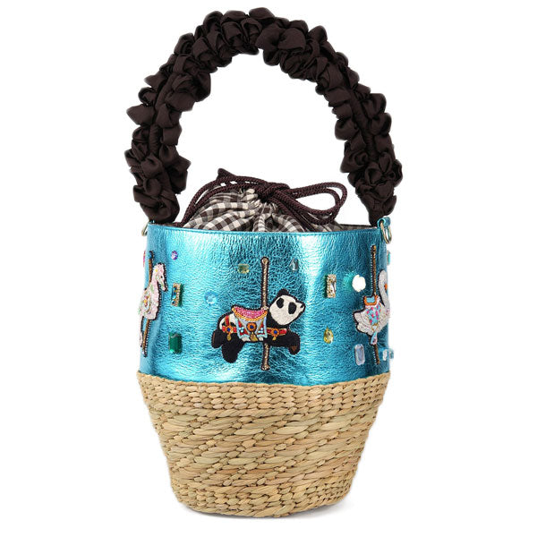 タマオワールド tamaoworld かごバッグ 送料無料 アフタヌーンティー アニマル メリーゴーランド BAS3834 BAS3763 ハンドバック バッグ かわいい アフタヌーンティーアニマル