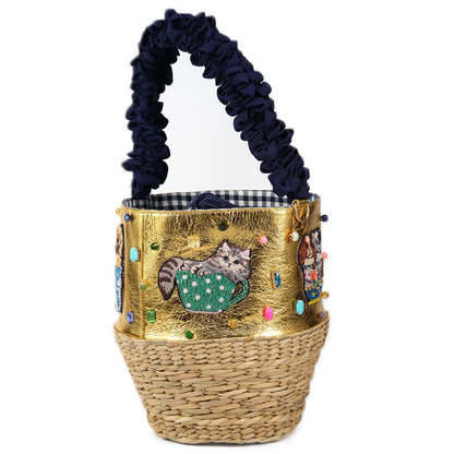 タマオワールド tamaoworld かごバッグ 送料無料 アフタヌーンティー アニマル メリーゴーランド BAS3834 BAS3763 ハンドバック バッグ かわいい アフタヌーンティーアニマル