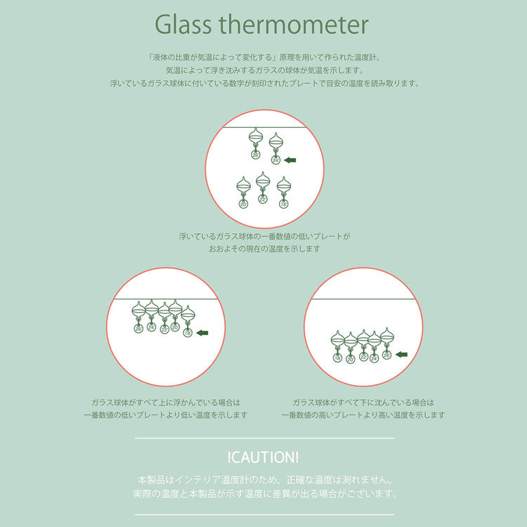 ムーミン ガラスフロート 温度計 ラウンド 送料無料 ガリレオ温度計 北欧 ガラス ギフト