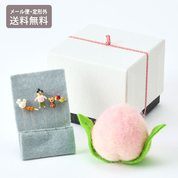 金沢のお針箱 針物語 桃太郎 定形外 送料無料 針山 待ち針 5本セット おしゃれ かわいい ミニチュア 裁縫 手芸 昔話 日本製 ギフト