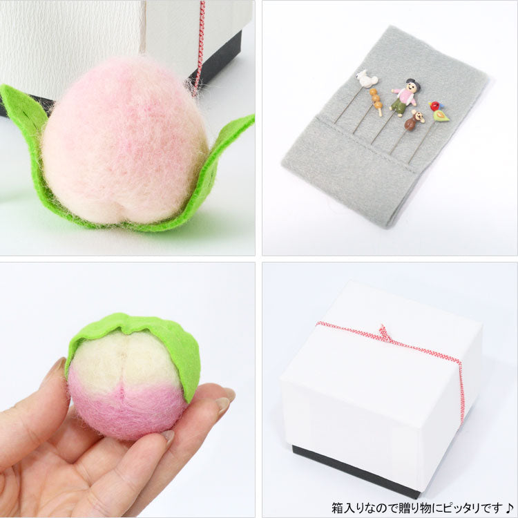金沢のお針箱 針物語 桃太郎 定形外 送料無料 針山 待ち針 5本セット おしゃれ かわいい ミニチュア 裁縫 手芸 昔話 日本製 ギフト