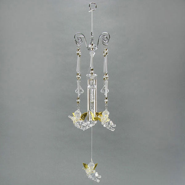ウインドチャイム 天使シャンデリア ウィンドー チャイム シャンデリア 天使 クリスタル オシャレ 窓 玄関 生活雑貨
