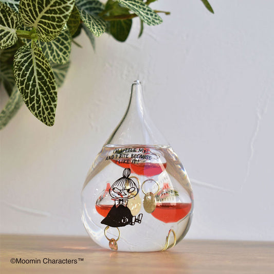 リトルミイ ガラスフロート温度計 しずく 152-333252 ムーミン 気温 インテリア 置物 ガラス 北欧 ギフト