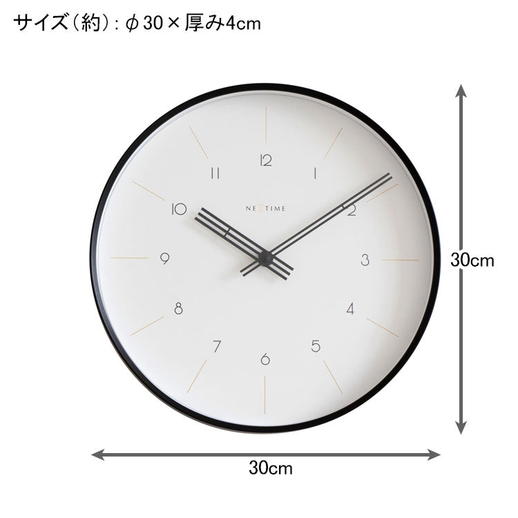 NeXtime エルコミューン ウォールクロック NXT-J054 NXT-J055 送料無料 時計 掛け時計 シンプル 北欧 スカンジナビアPolite