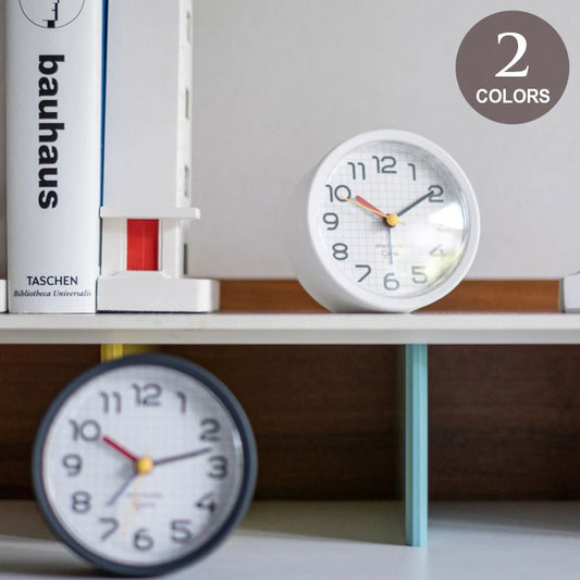 エルコミューン アラームクロック BHS GENE RO DCL-007 DCL-008 置時計 時計 クロック おしゃれ アラーム スヌーズ 機能付ホワイト