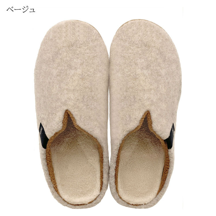 ピエーデ フェルト スリッパ ソフトインソール M 高反発インソール 手洗いOK あったか 室内履き ギフト対応 PIEDEグレー