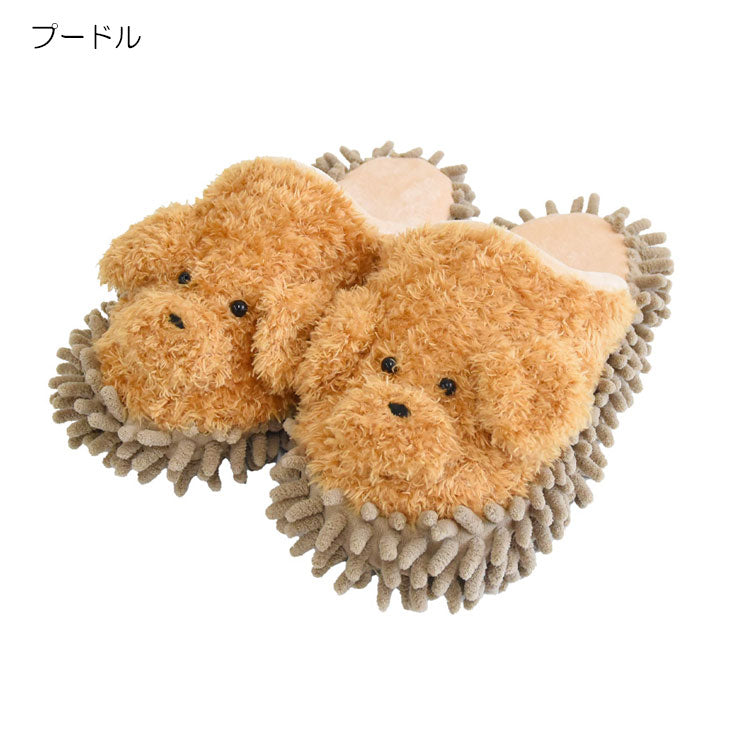 モップスリッパ MOFUZOO お掃除 定形外 送料無料 どうぶつ スリッパ ハシビロコウ シュナウザー プードル コアラ ヒヨコ アニマル モフズー ふわふわ マイクロファイバー お掃除グッズ 室内用 オールシーズン ギフトシュナウザー