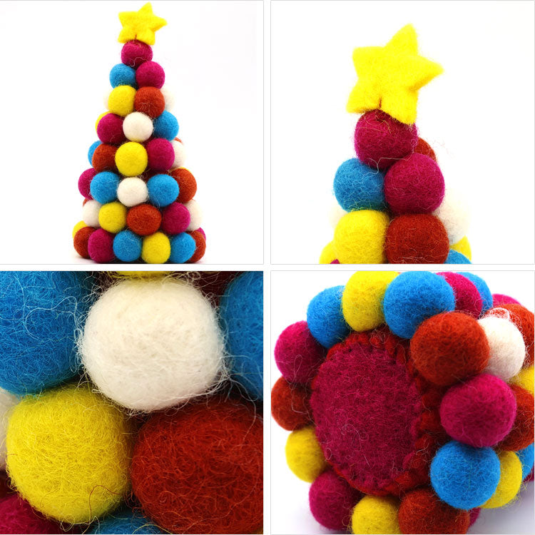 ネパール フェルト ツリー クリスマスツリー クリスマス 定形外 送料無料 17725-806-101 ミニツリー インテリア 装飾 おしゃれ 置物グレー