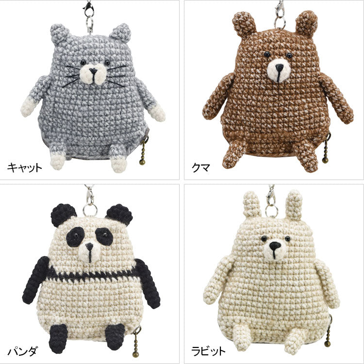 anibell カバー付き 防犯ブザー A740 定形外 送料無料 防犯ベル ブザー あみぐるみ ぬいぐるみ キーホルダー バッグチャーム 動物キャット