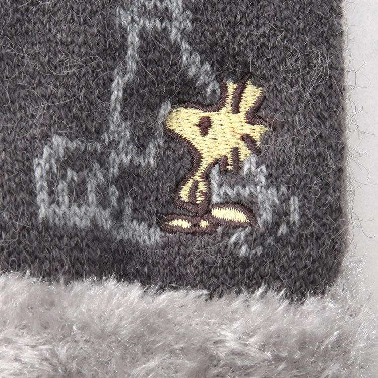 SNOOPY スヌーピー ふわもこ手袋 定形外 送料無料 手袋 グローブ 防寒 冬 暖かい レディースベージュ