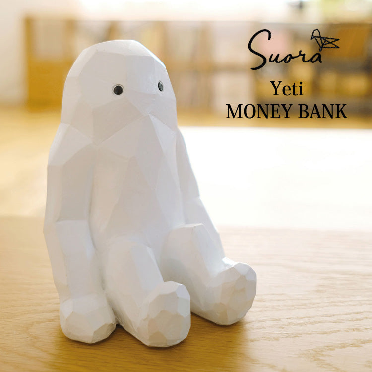マネーバンク イエティ 貯金箱 大容量 木彫風 スオーラ 雪男 KH-61378 インテリア オブジェ アニマル 北欧 SUORA