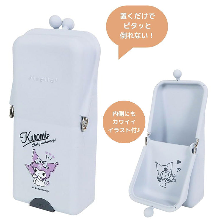 エアピタ クツワ サンリオ 筆箱 ペンケース 定形外 送料無料 SA006 ハローキティ ポチャッコ クロミ シナモロール ポーチ 小物入れ がま口 スマホスタンド 筆記用具ハローキティ
