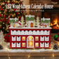 クリスマス LED ウッド アドベント カレンダー ハウス レッド c-20012 118-341 xmas 引き出し プレゼントアドベントカレンダー