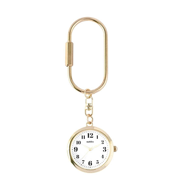 懐中時計 時計 カラビナウォッチ クルカラ ST309 定形外 送料無料 腕時計 ナースウォッチ キーチェーン キーホルダー  ウォッチ キーウォッチ 通勤 通学 ホワイト
