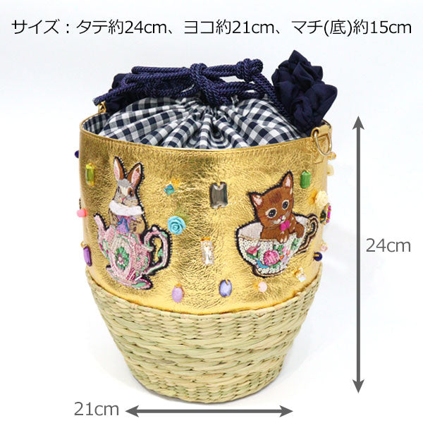タマオワールド tamaoworld かごバッグ 送料無料 アフタヌーンティー アニマル メリーゴーランド BAS3834 BAS3763 ハンドバック バッグ かわいい アフタヌーンティーアニマル