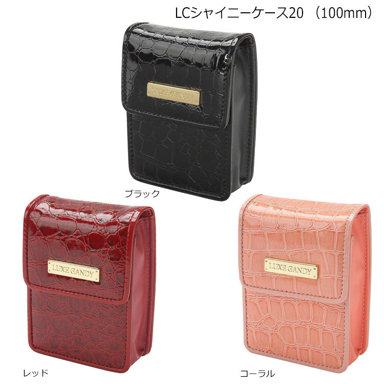 LCシャイニーケース 20 100mm 定形外 送料無料 タバコケース シガレットケース 3-07056 蛇柄 ケース 坪田パール たばこケース レディース　ギフト箱付きブラック