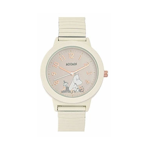 腕時計 ムーミン ジャバラウォッチ MOM026 定形外 送料無料 レディース ジャバラベルト リトルミイ スナフキン ムーミン谷  MOOMIN 時計 通勤 通学 ギフト シンプル 付けやすい かわいいアイボリー