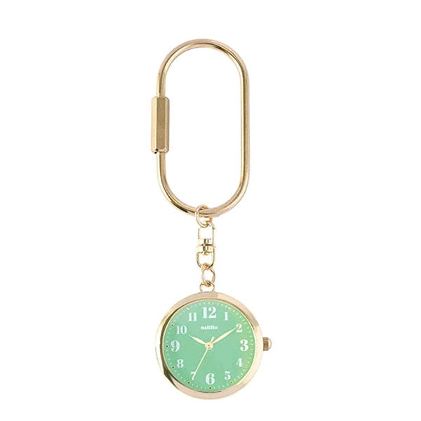 懐中時計 時計 カラビナウォッチ クルカラ ST309 定形外 送料無料 腕時計 ナースウォッチ キーチェーン キーホルダー  ウォッチ キーウォッチ 通勤 通学 ホワイト