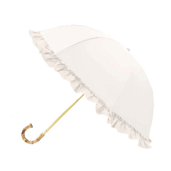 完全遮光 フリル 晴雨兼用 2段折傘 787514 ピンクトリック 傘 折り畳み傘 日傘 軽量 2way UVカット 軽量 遮光率100% 深張り 可愛い シンプル