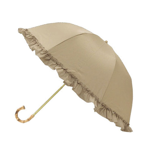 完全遮光 フリル 晴雨兼用 2段折傘 787514 ピンクトリック 傘 折り畳み傘 日傘 軽量 2way UVカット 軽量 遮光率100% 深張り 可愛い シンプル