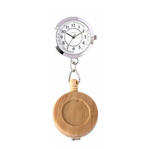 懐中時計 ウッド調 ナースウォッチ ポコック ST308 定形外 送料無料 時計 腕時計 ウッド 蓄光 キーチェーン キーホルダー  ウォッチ キーウォッチ 通勤 通学 シルバーグレー