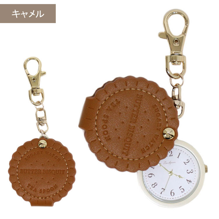 ビスケットウォッチ N03724A-6 定形外 送料無料 バックチャームウォッチ 時計 ビスケット クッキー スイーツ お菓子 ビスケットサンド プチプラ レディース かわいい
