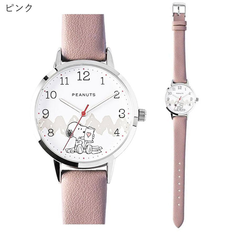 スヌーピー 腕時計 カジュアルレザー ウォッチ Y  PNT054 定形外 送料無料 ピーナッツ レディース 時計 クウォーツ 合皮ベルト シンプル おしゃれアイボリー