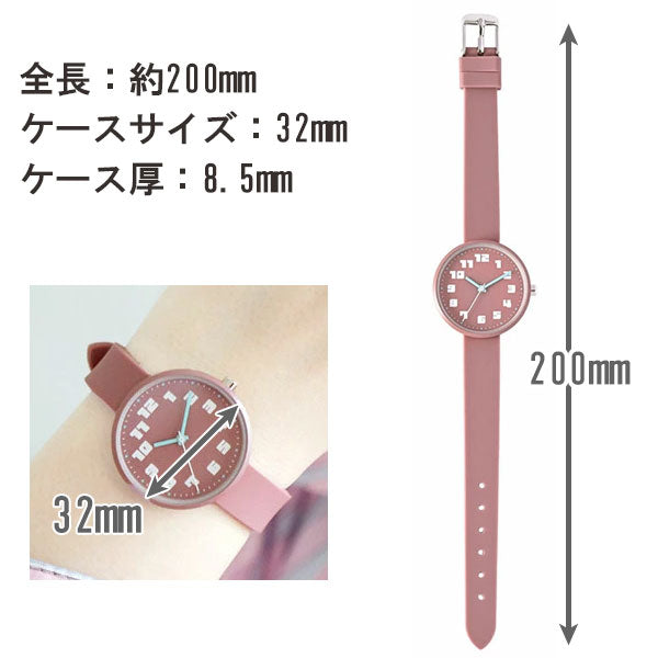 腕時計 コルロ ラバーウォッチ YM133 定形外 送料無料 時計 シリコンベルト シリコン ニュアンスカラー 通学 通勤　ギフトグレー