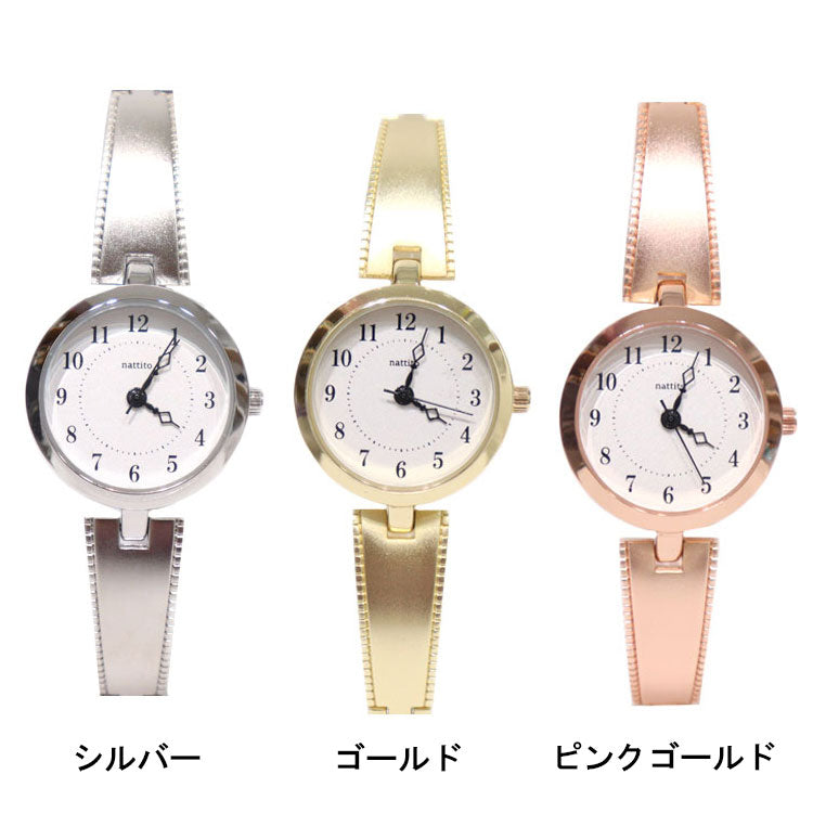 腕時計 レディース ロバン ST305 時計 ニッケルフリー シンプル 金属アレルギー ラウンド アンティーク風 通勤 仕事シルバー