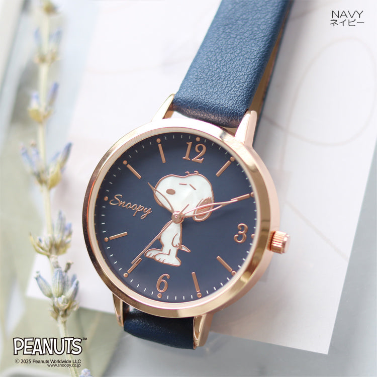 スヌーピー シェル風 腕時計 レディース 32mm  定形外 送料無料 合皮ベルト 大人可愛い PEANUTS ウォッチ 軽量 キャラクター 時計 ギフトベージュ