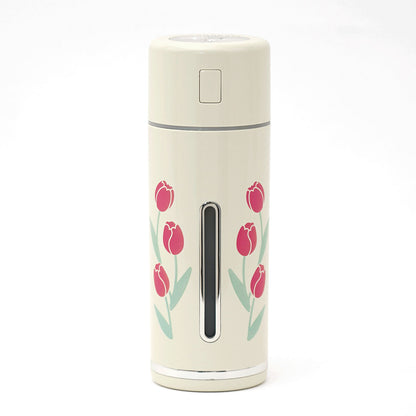 加湿器 ニューレトロ MINI HUMIDIFIER 定形外 送料無料 USB 給電 超音波 小型 車内 水溶性アロマオイル対応 アロマウォーターチューリップアイボリー