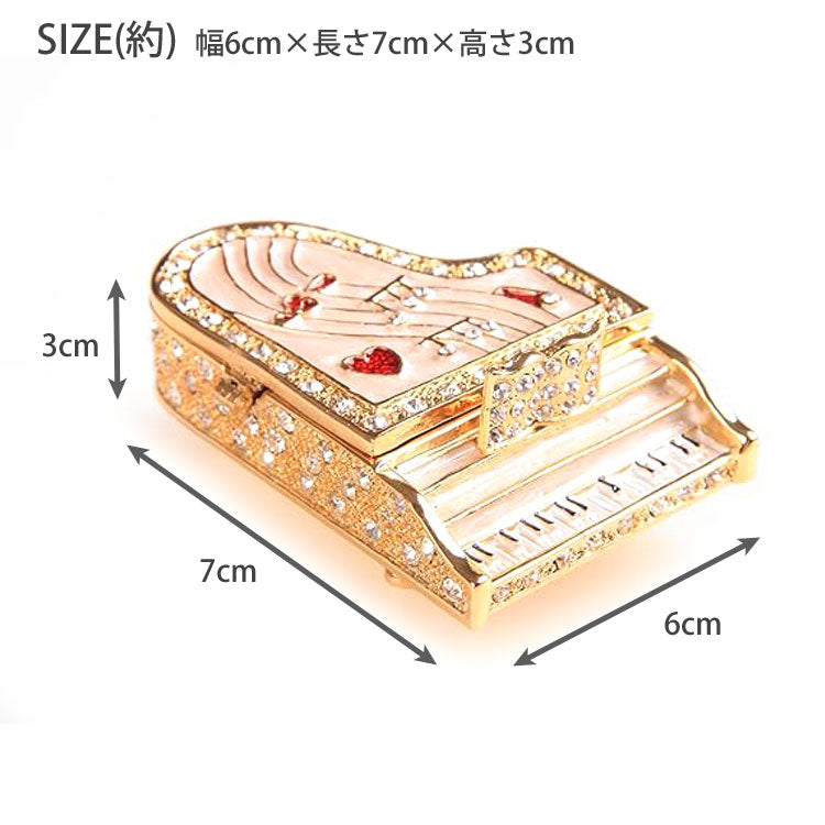 ピィアース グランドピアノＢ 12-378 ジュエリーケース ジュエリーボックス 宝石箱 ピアノ ギフト 贈り物 プレゼント ピンク ホワイト 音楽 楽器ピンク