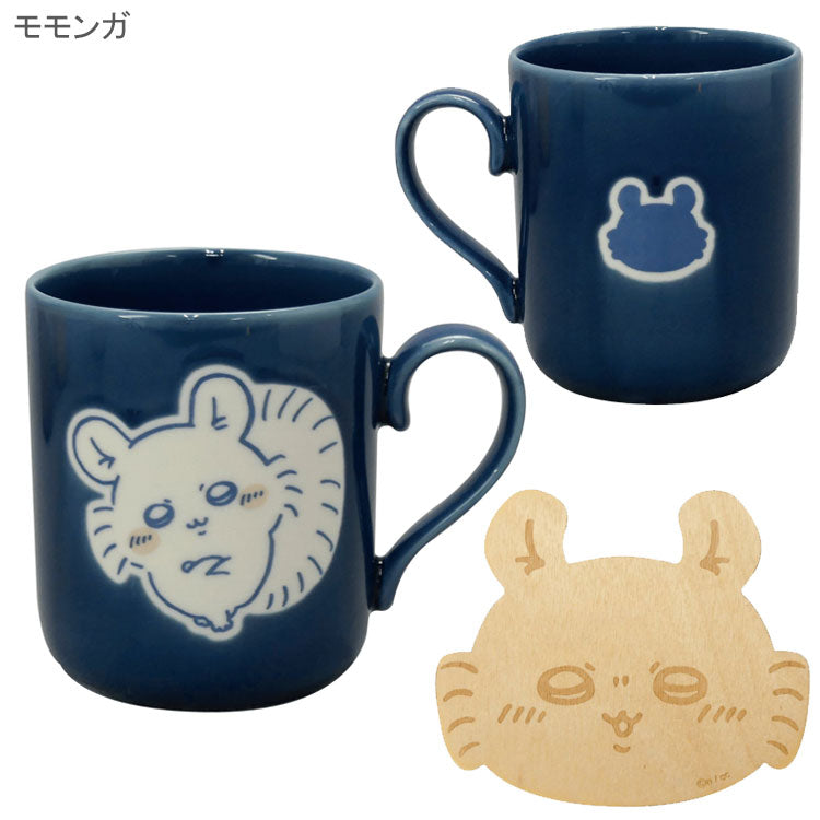 ちいかわ コースター付マグ カラーズ マグカップ CKW10 ちいかわ ハチワレ うさぎ モモンガ 木製コースター 磁器 300mlちいかわ