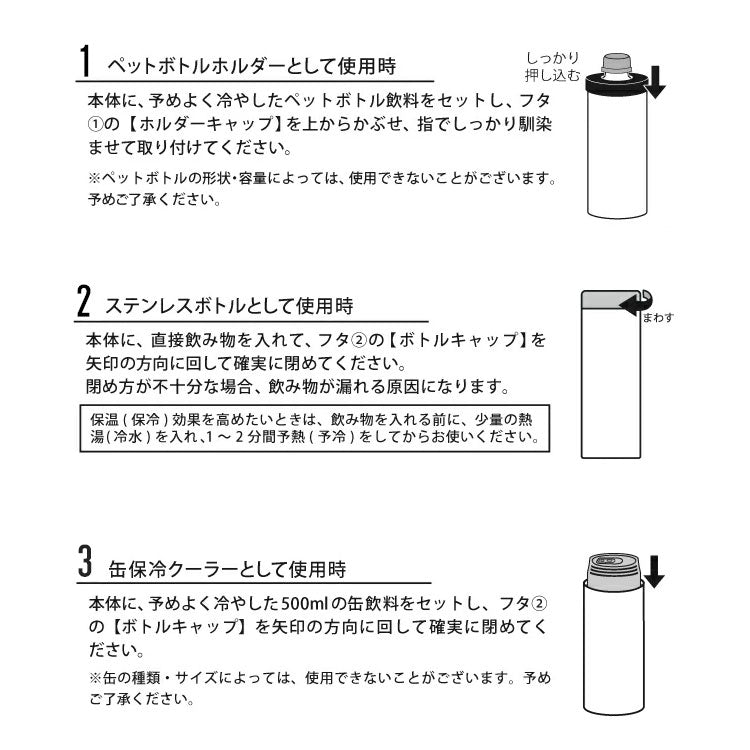 アルプスの少女 ハイジ 3WAY マルチステンレスボトル 580ml 送料無料 812-504 812-503 ステンレスボトル 水筒 真空二重 保温保冷 ペットボトルホルダー 缶ホルダー ハイジ ペーター ヨーゼフ ユキちゃん とことこ