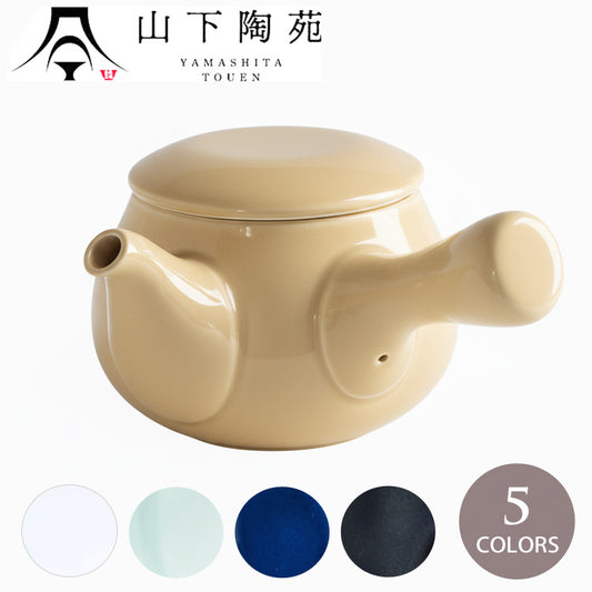 波佐見焼 急須 山下陶苑 おちゃふく急須 日本製 360ml 茶こし付きお茶 無地 カラー 日本製 おしゃれ かわいい月白