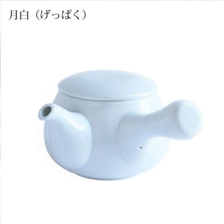 波佐見焼 急須 山下陶苑 おちゃふく急須 日本製 360ml 茶こし付きお茶 無地 カラー 日本製 おしゃれ かわいい月白