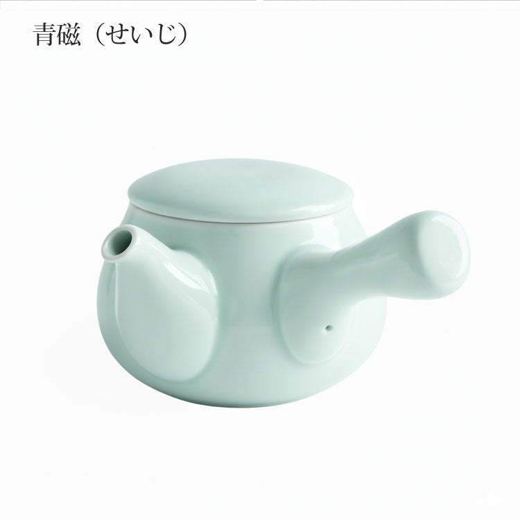 波佐見焼 急須 山下陶苑 おちゃふく急須 日本製 360ml 茶こし付きお茶 無地 カラー 日本製 おしゃれ かわいい月白