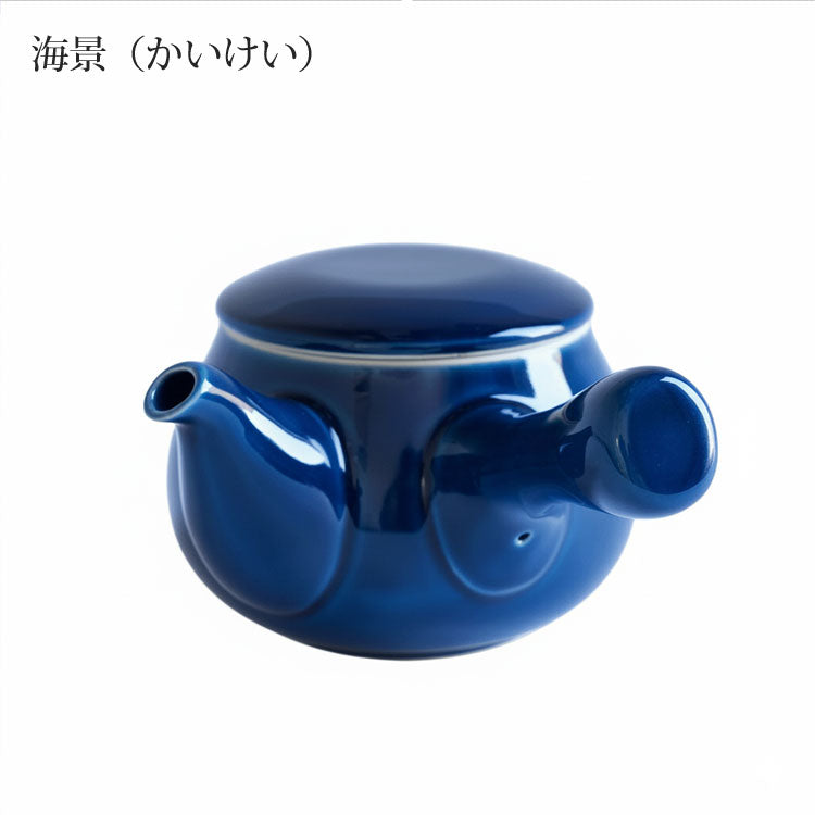 波佐見焼 急須 山下陶苑 おちゃふく急須 日本製 360ml 茶こし付きお茶 無地 カラー 日本製 おしゃれ かわいい月白